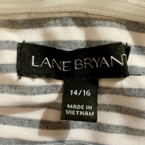 💥HP💥LANE BRYANT Striped Cross Front Tiered Dress - Picture 7 of 7